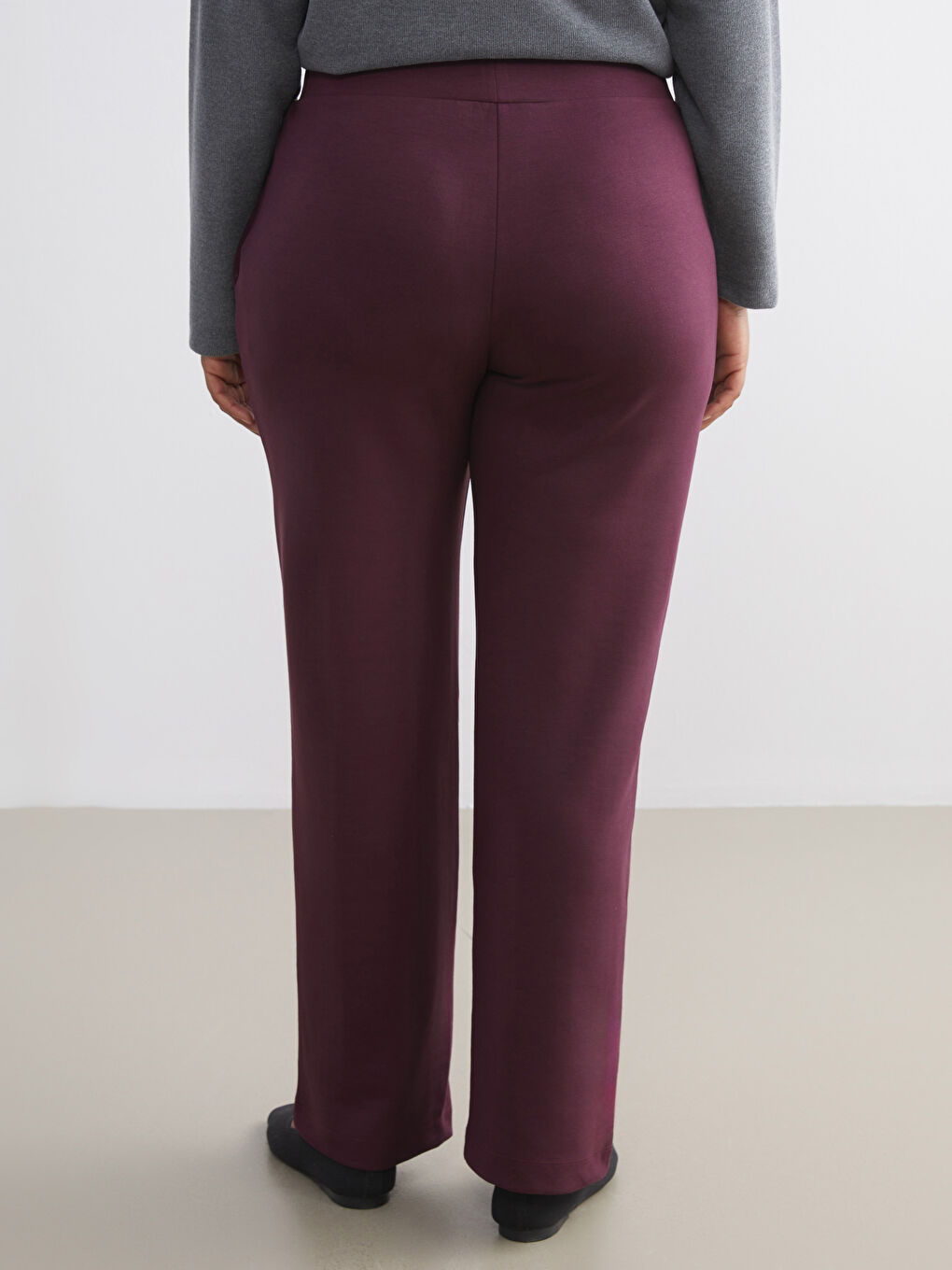 Mürdüm Büyük Beden Beli Lastikli Kadın Eşofman Altı-9