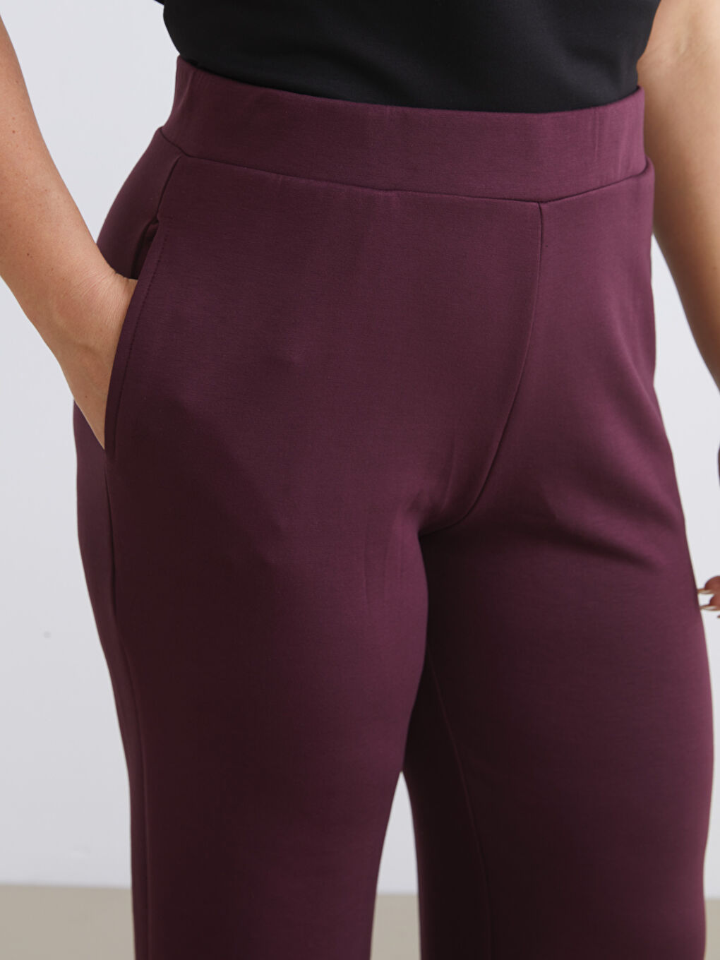 Mürdüm Büyük Beden Beli Lastikli Kadın Eşofman Altı-6