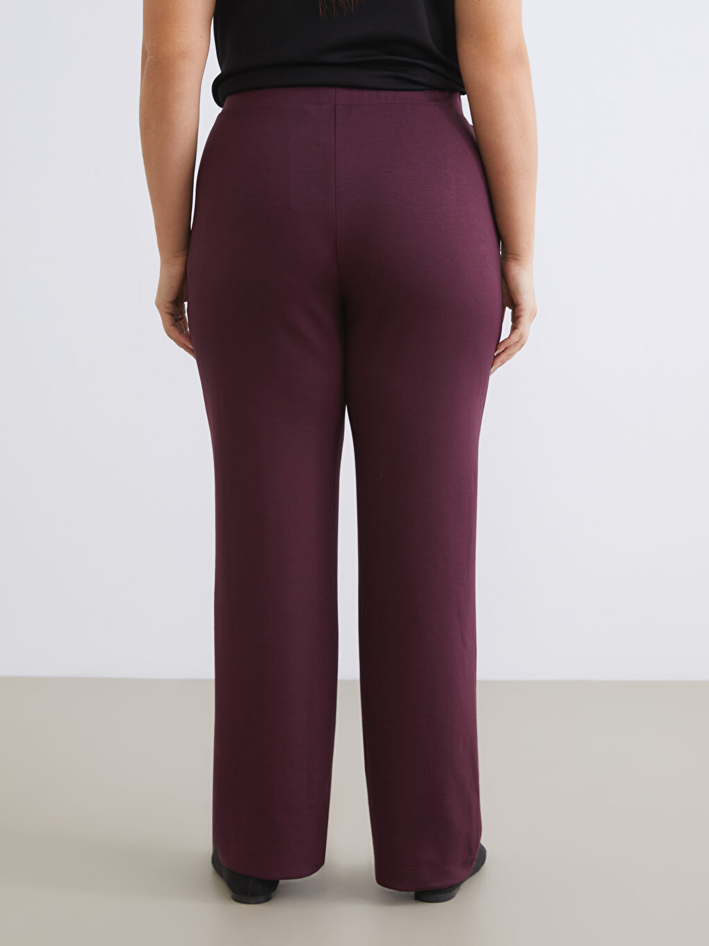 Mürdüm Büyük Beden Beli Lastikli Kadın Eşofman Altı-8