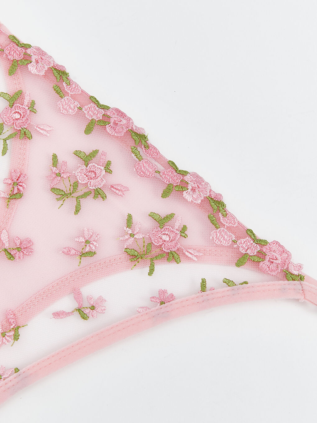 Pembe Çiçekli Fantezi Tanga Külot-2