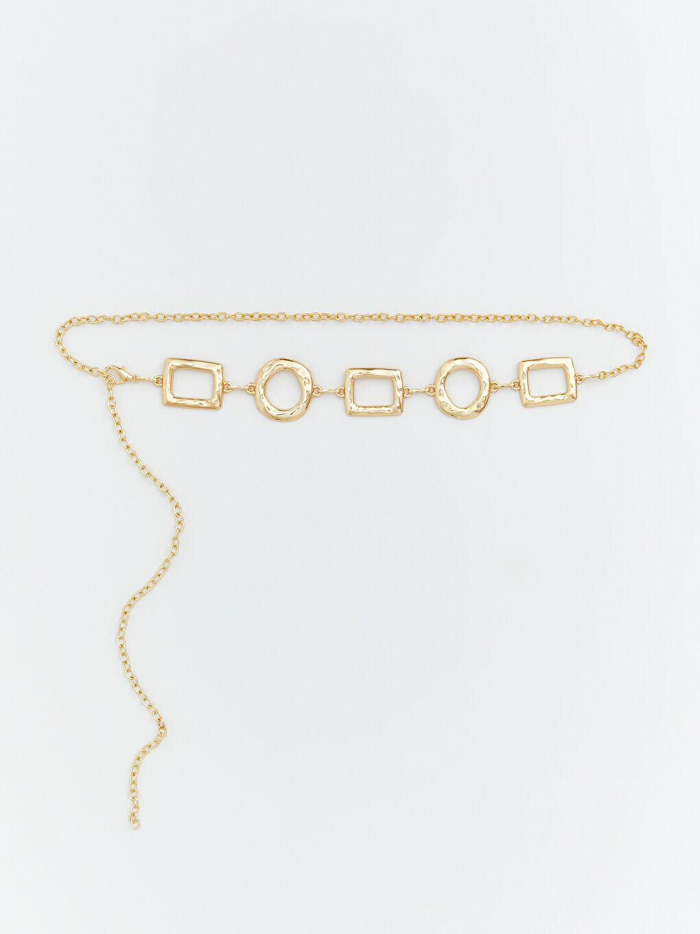 Sarı Zincir Detaylı Kadın Kemer