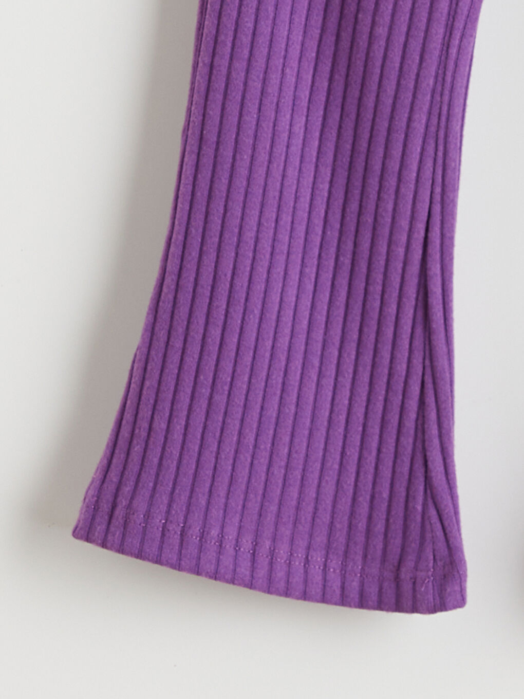 Mor Kurdele ve Fırfırlı Kız Çocuk Bluz ve Tayt-5