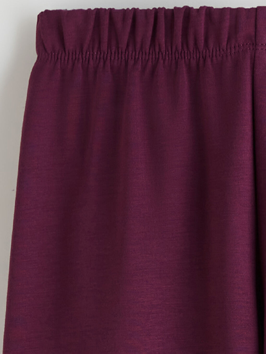 Mor Beli Lastikli Geniş Paça Kız Çocuk Eşofman Altı-2