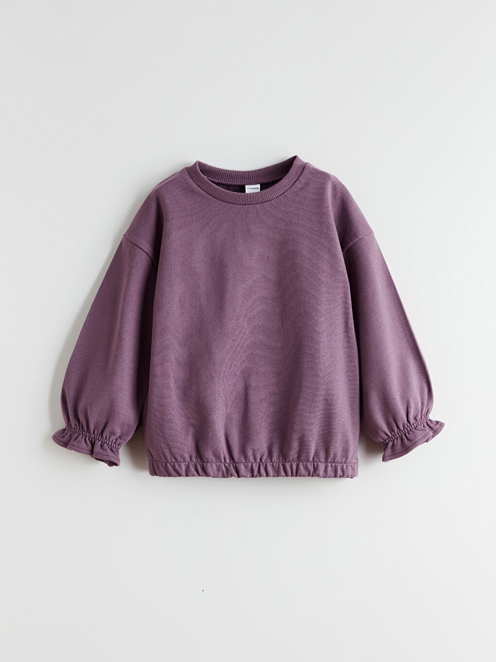 Mor Bisiklet Yaka Kız Çocuk Sweatshirt