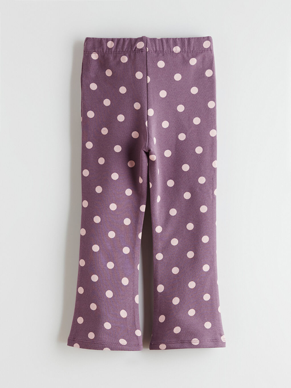 Mor Beli Lastikli Kız Çocuk Tayt Pantolon