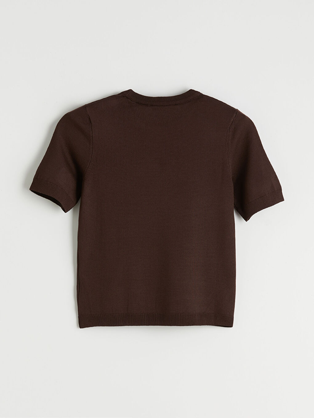 Kahverengi Bisiklet Yaka Kadın Triko Kazak-5