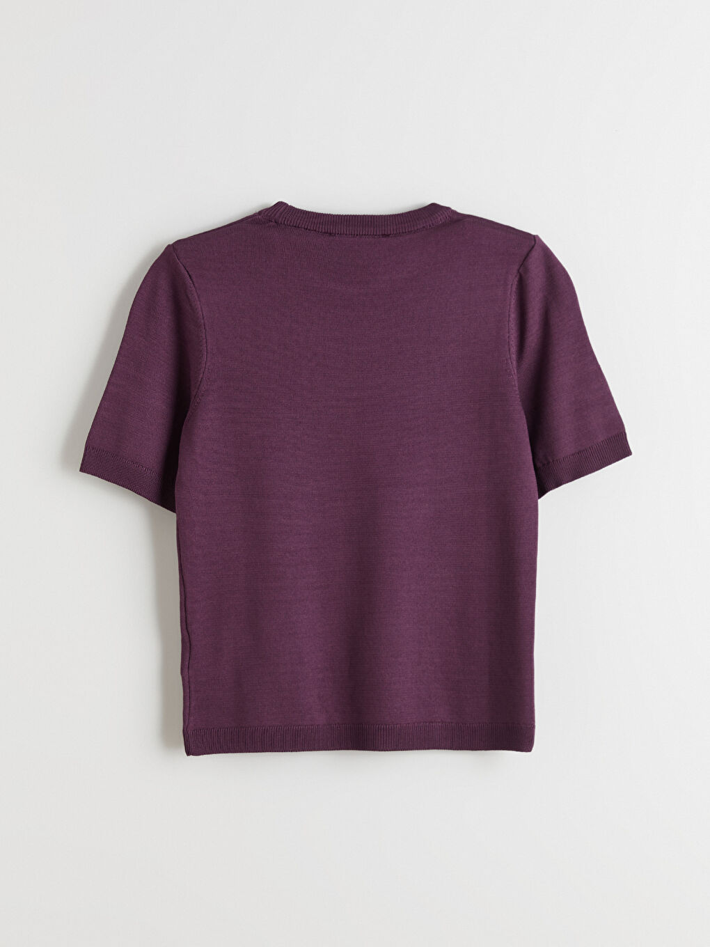 Bordo Bisiklet Yaka Kadın Triko Kazak-5