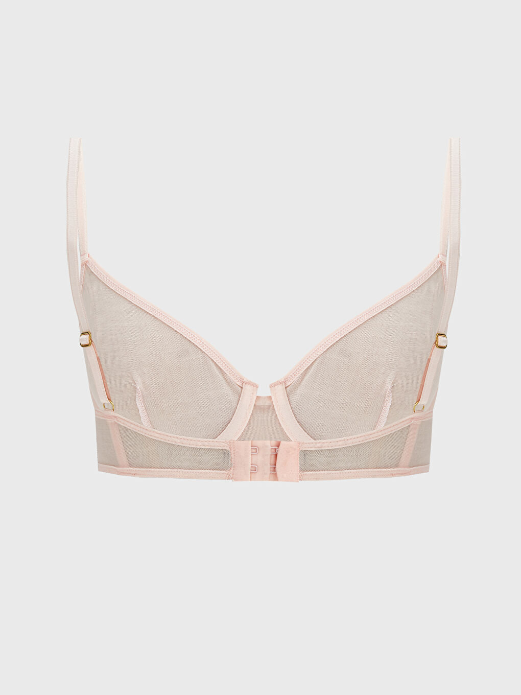 Pembe Balenli Dolgusuz Tişört Sütyen-1