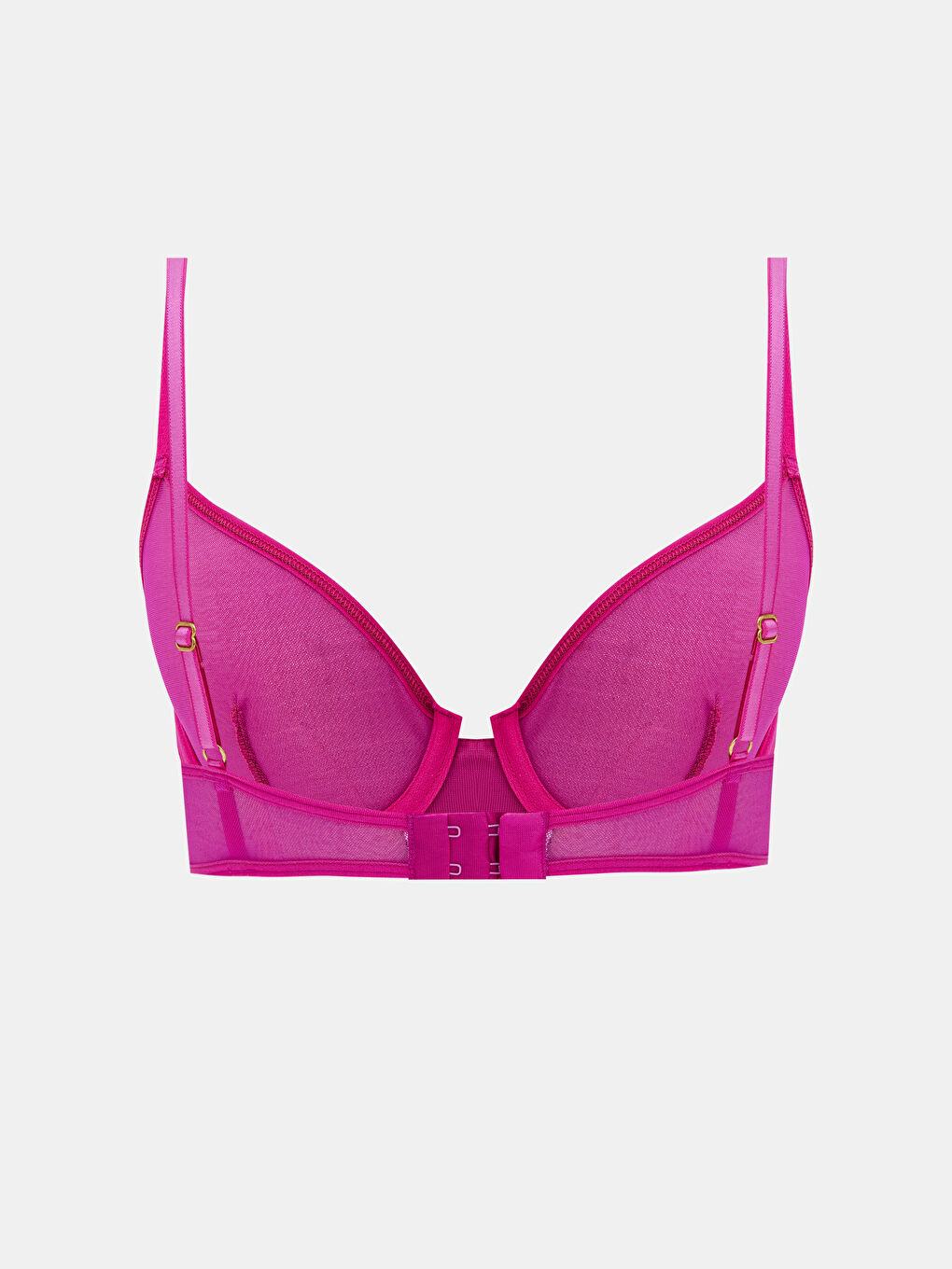 Mor Balenli Dolgusuz Tişört Sütyen-1