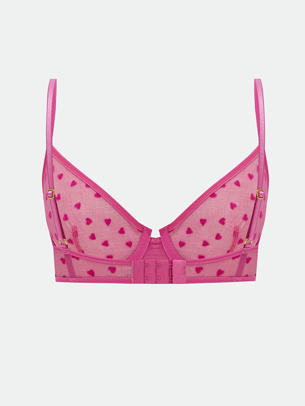 Fuşya Balenli Dolgusuz Tişört Sütyen-1