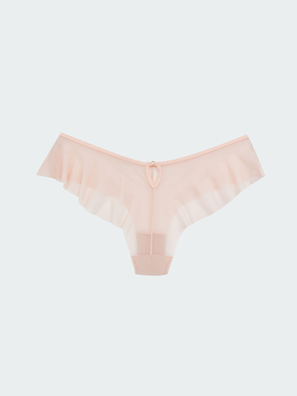 Pembe Düz Brazilian Külot-1