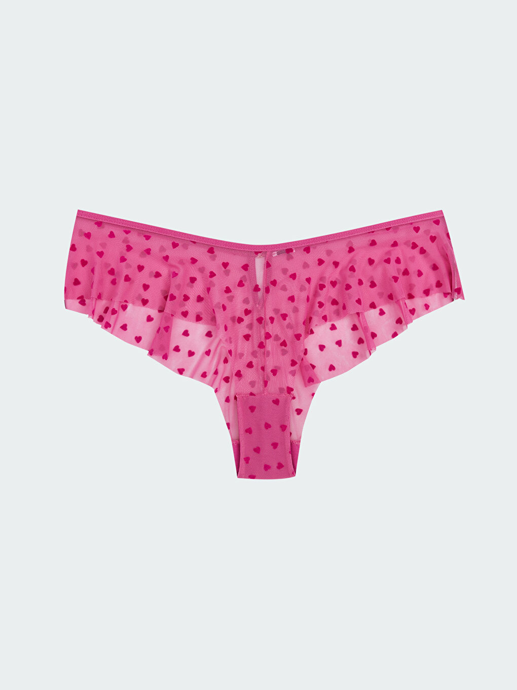 Fuşya Kalp Desenli Brazilian Külot