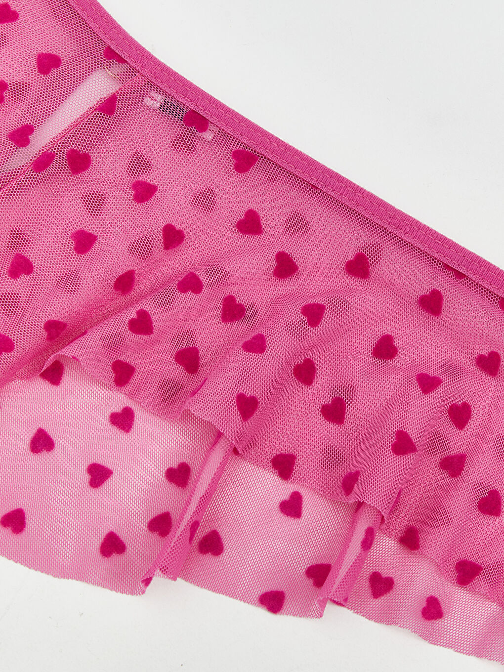 Fuşya Kalp Desenli Brazilian Külot-2