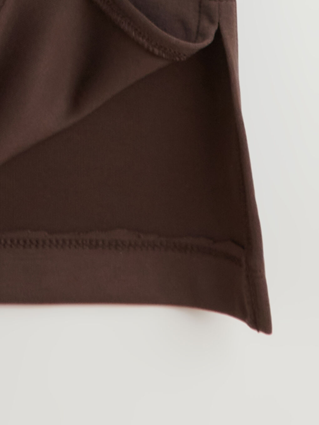 Kahverengi Bisiklet Yaka Sweat Elbise-5