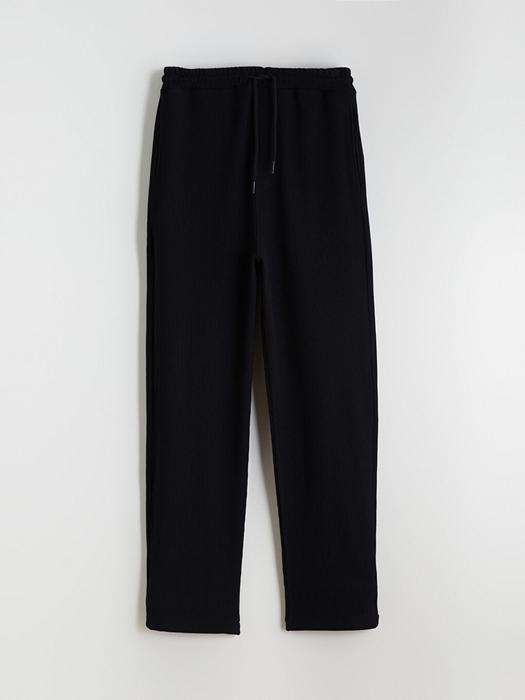 Siyah Rahat Kalıp Erkek Eşofman Altı-4