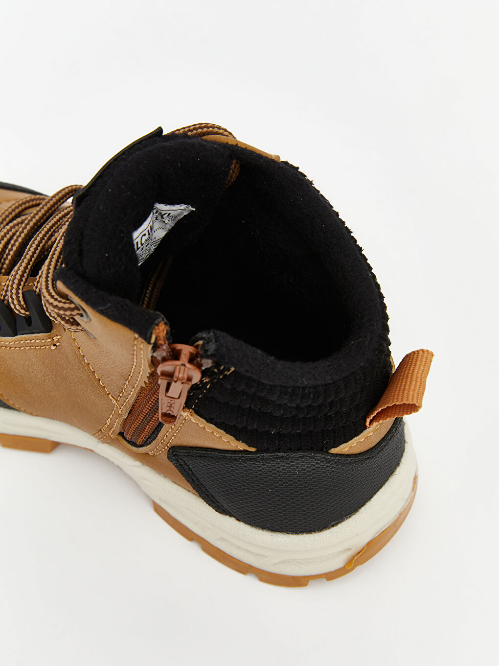 Kahverengi Bağcıklı ve Fermuarlı Erkek Bebek Bot-6