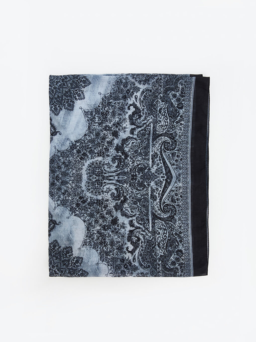 Siyah Desenli Kadın Şal-1