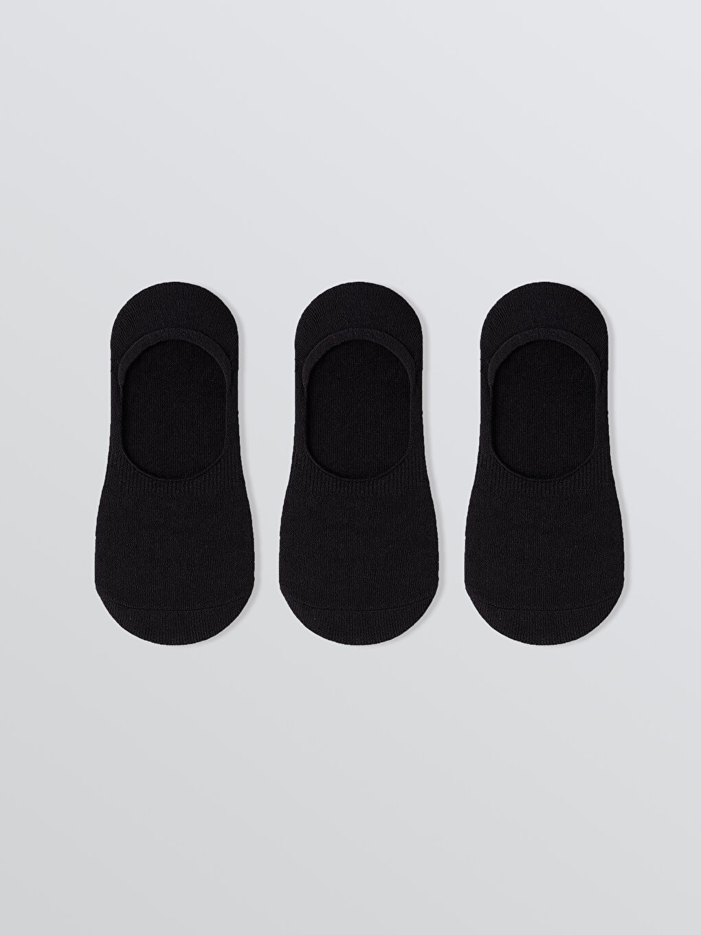 Siyah Kadın Düz Babet Çorap 3'lü