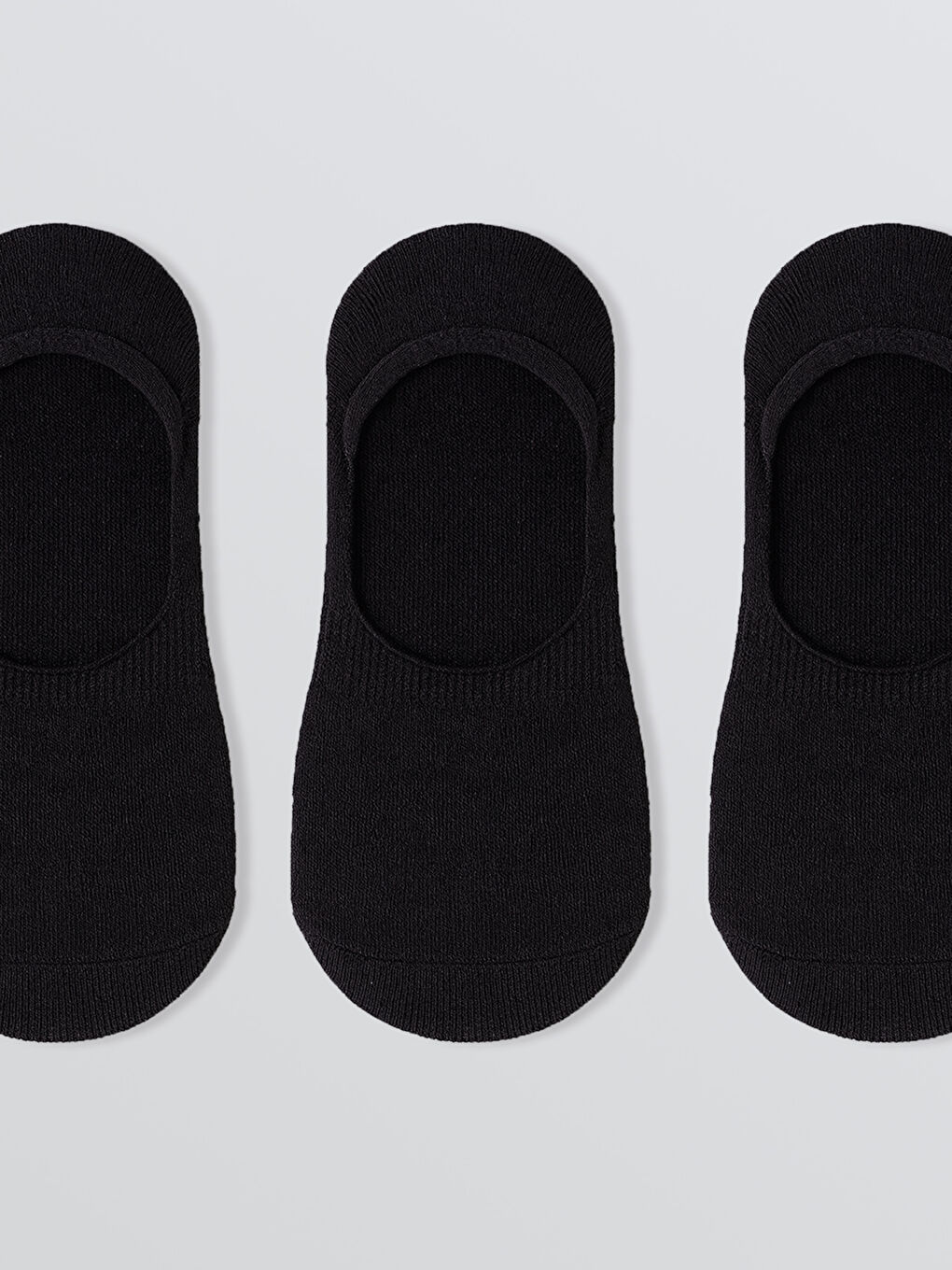 Siyah Kadın Düz Babet Çorap 3'lü-1