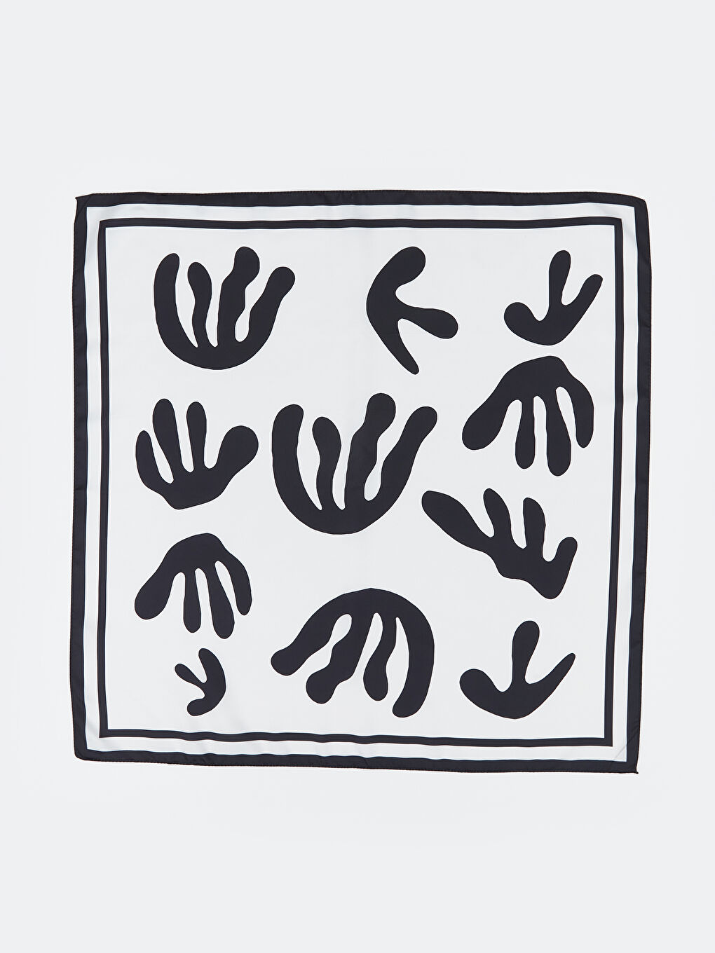 Siyah Desenli Kadın Fular-2