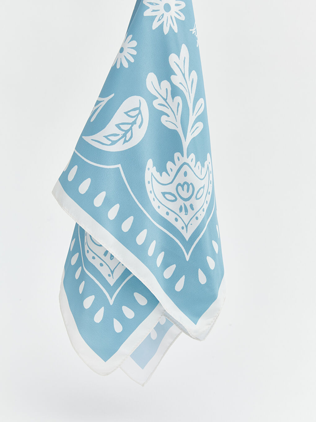 Ekru Desenli Kadın Fular-1