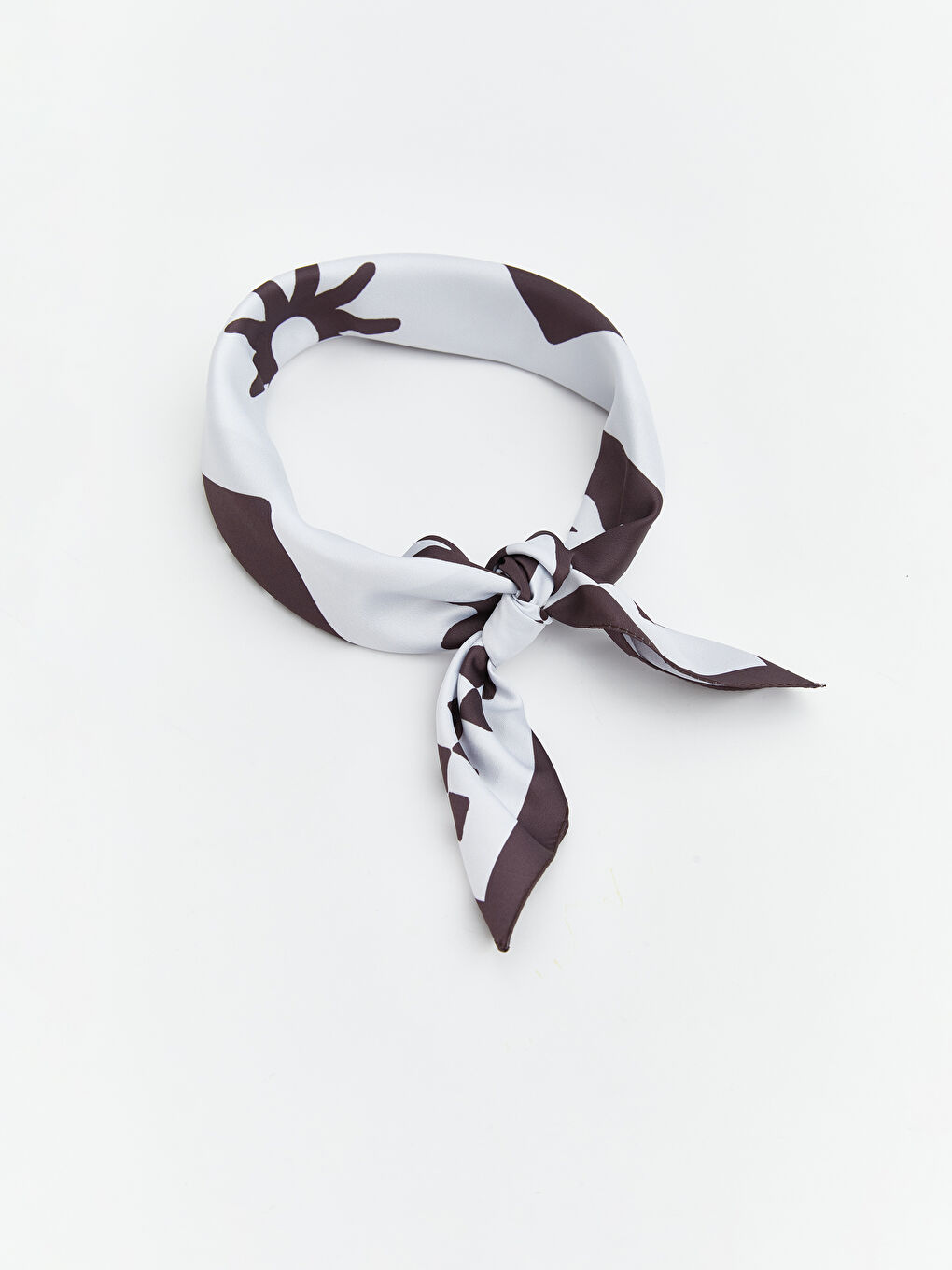 Kahverengi Desenli Kadın Şal