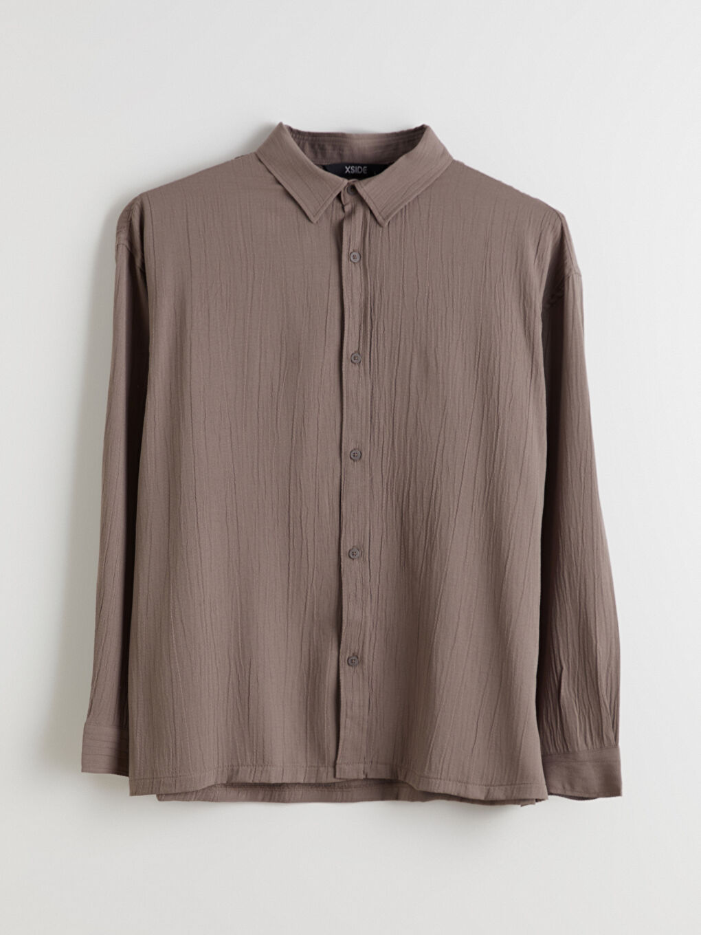 Bej Rahat Kalıp Dokulu Erkek Gömlek-4