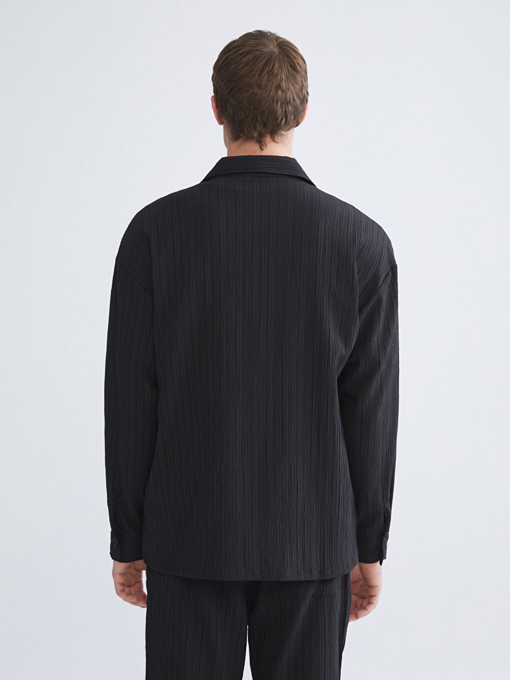 Relaxed Fit Textured Men's Shirt-3