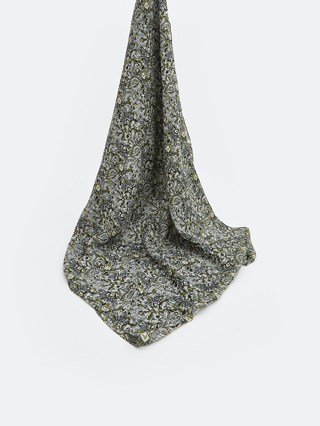 Yeşil Desenli Kadın Şal