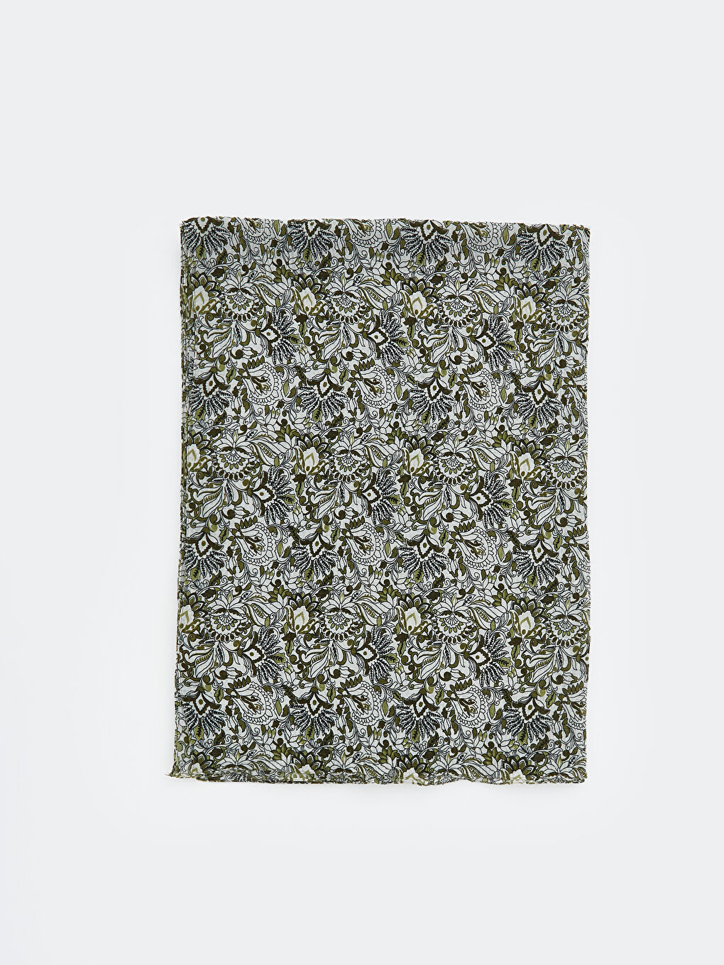 Yeşil Desenli Kadın Şal-1