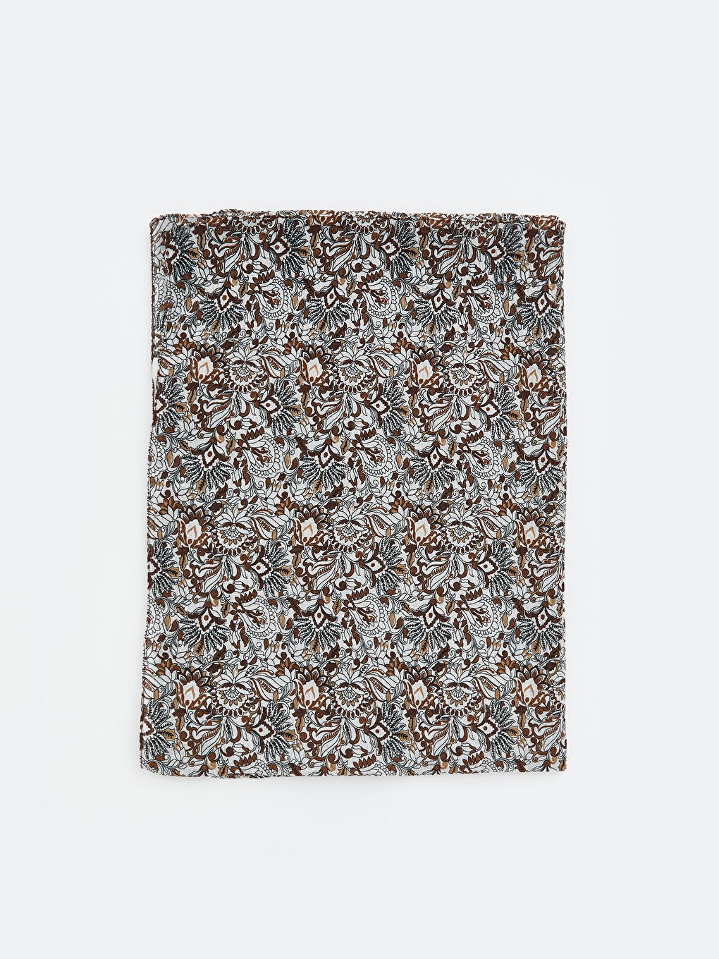 Kahverengi Desenli Kadın Şal-1