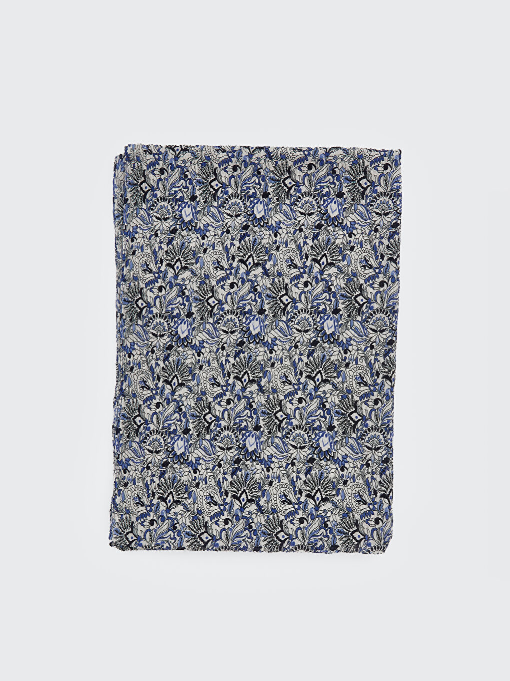 Lacivert Desenli Kadın Şal-1