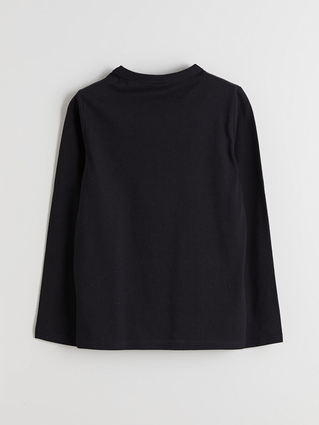 Siyah Bisiklet Yaka Uzun Kollu Erkek Çocuk Tişört-4