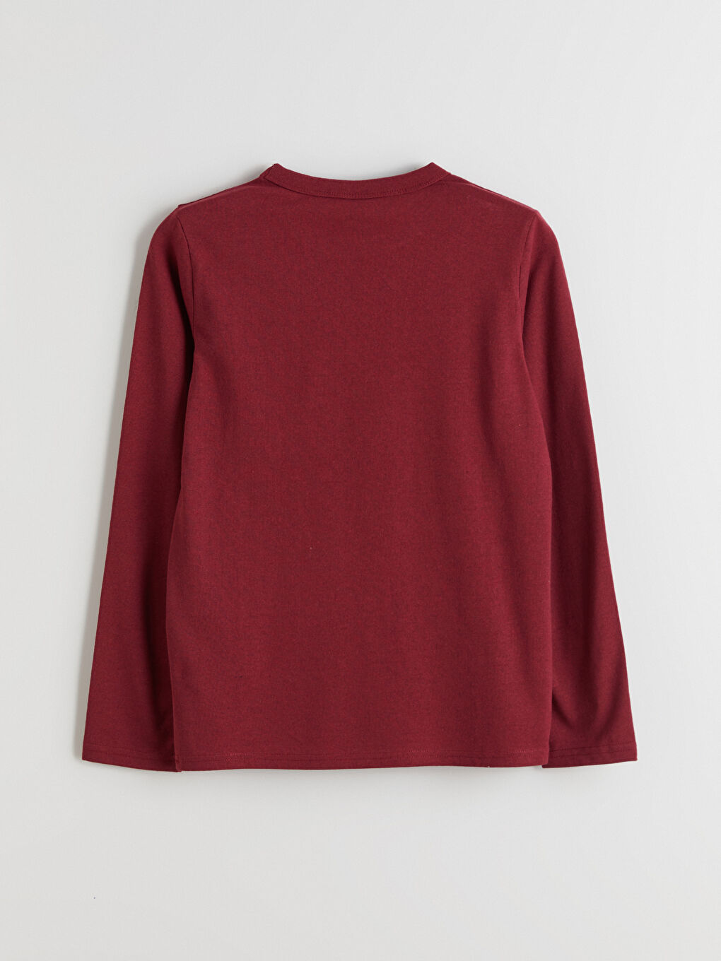 Bordo Bisiklet Yaka Erkek Çocuk Tişört-6