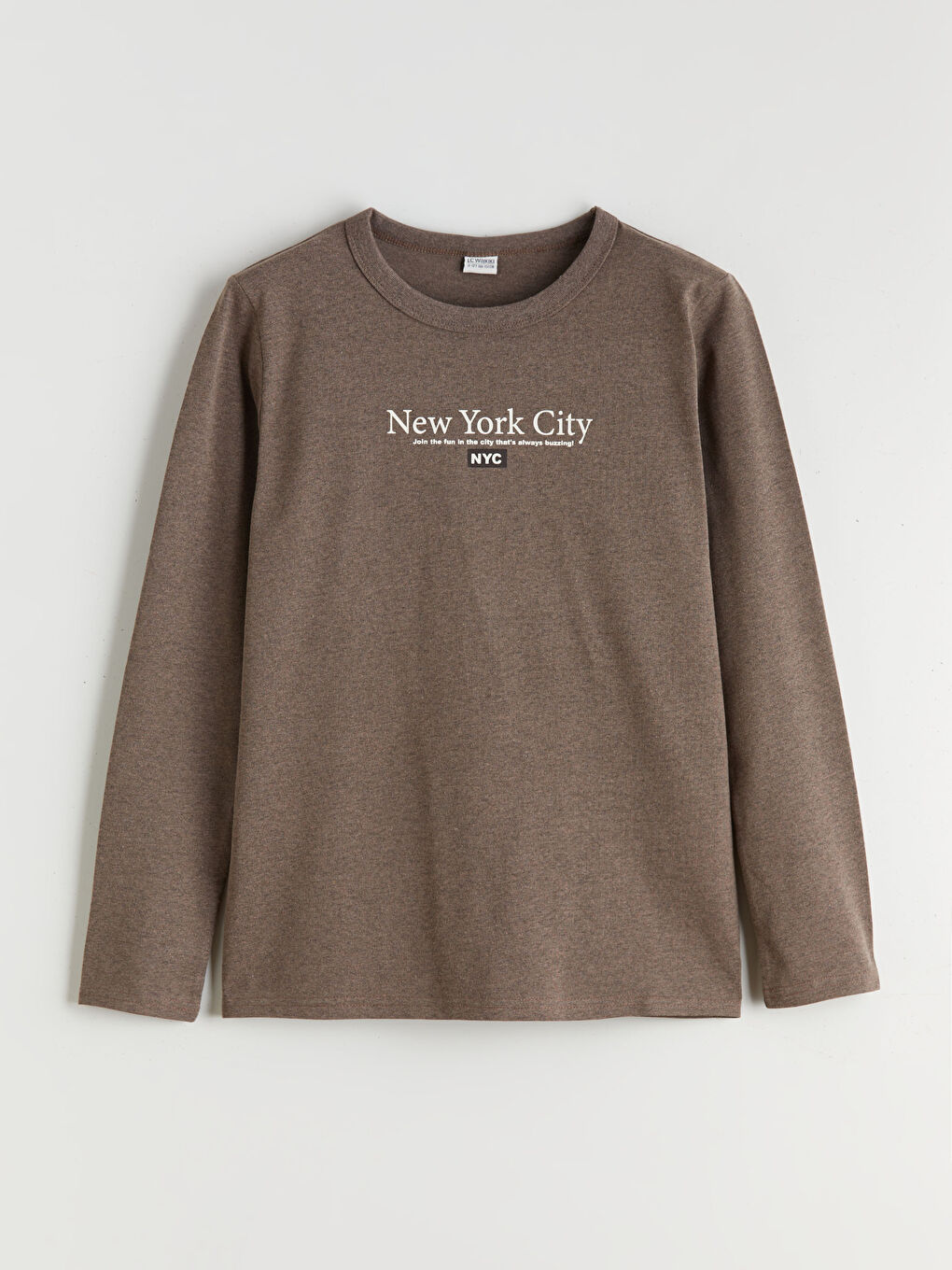 Kahverengi Bisiklet Yaka Erkek Çocuk Tişört-2