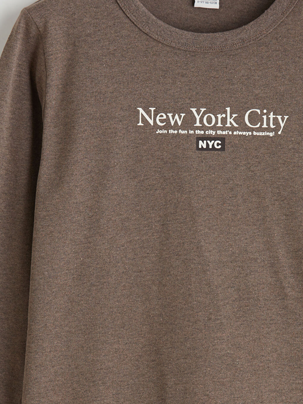 Kahverengi Bisiklet Yaka Erkek Çocuk Tişört-4