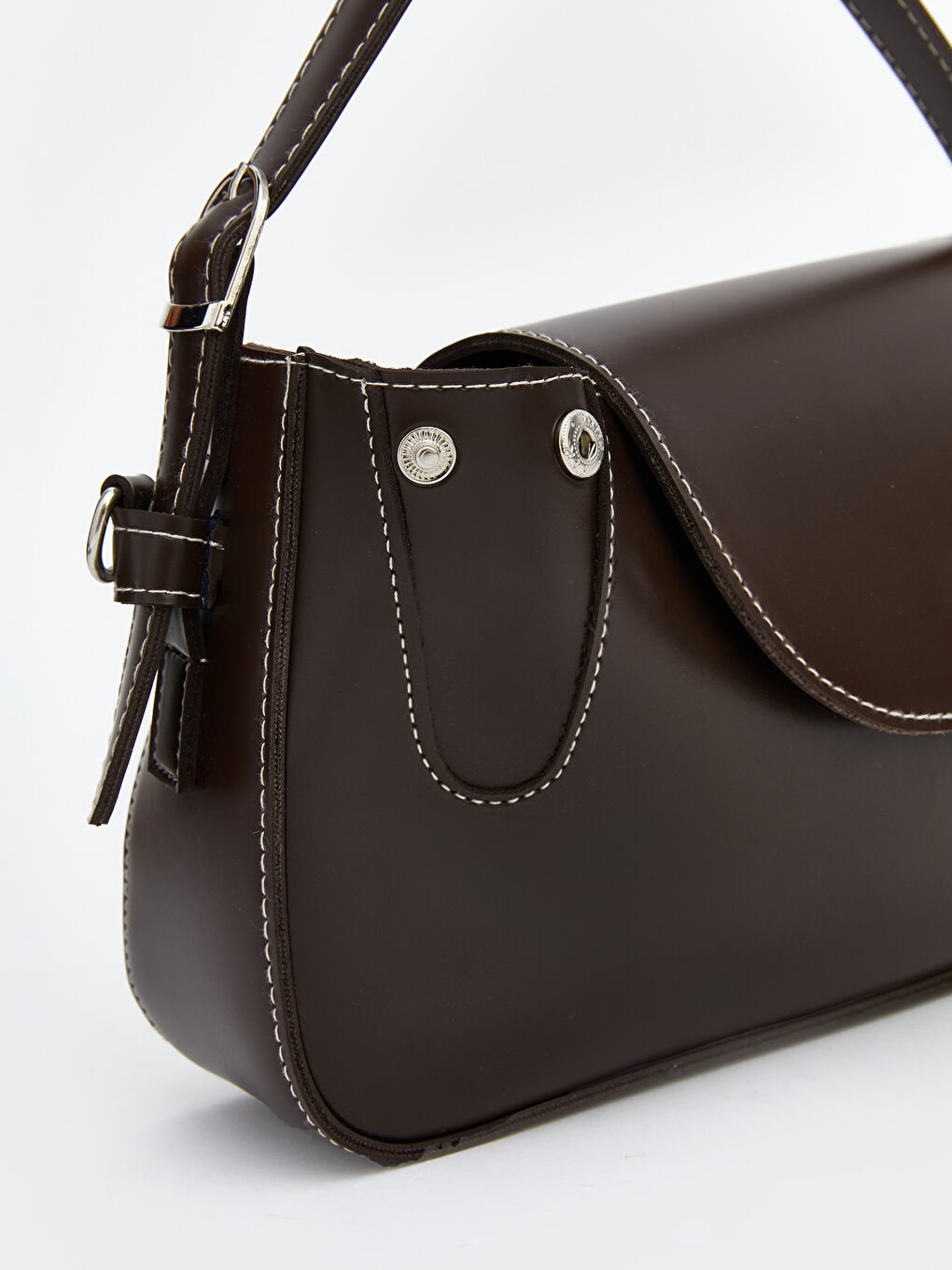 Kahverengi Çıkarılabilir Askılı Kadın Omuz Çantası-2