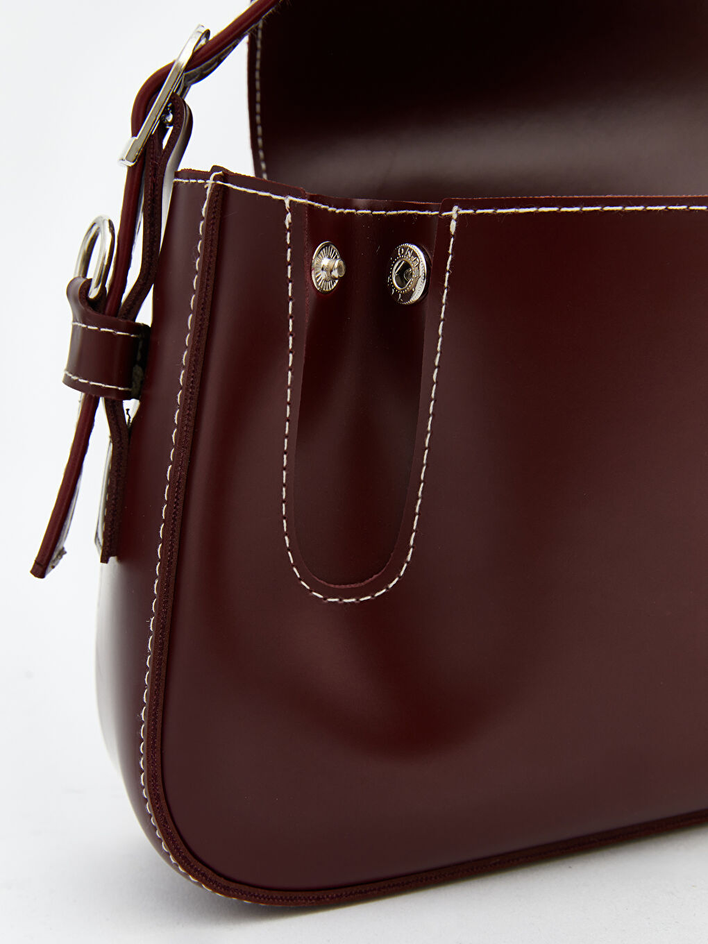 Bordo Çıkarılabilir Askılı Kadın Omuz Çantası-3