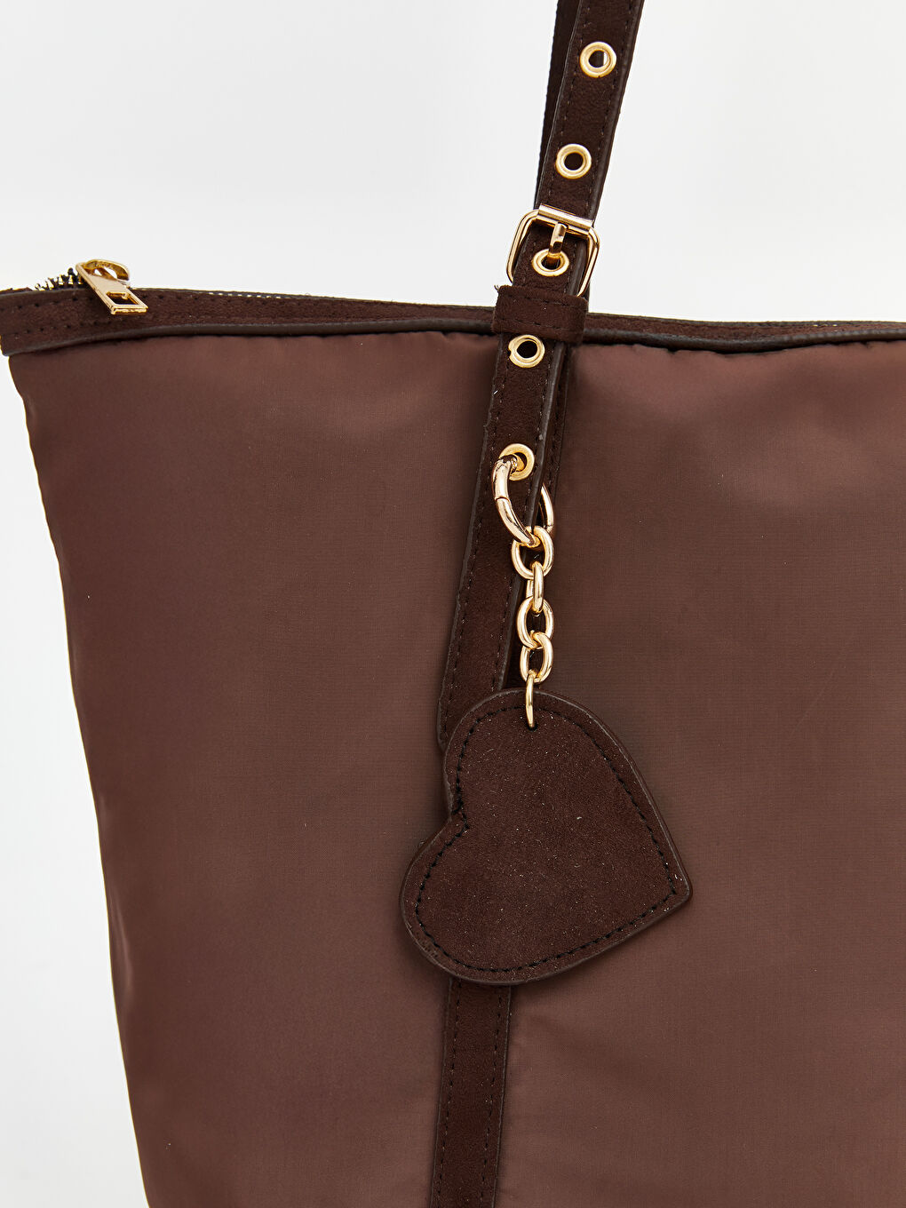 Kahverengi Fermuar Kapamalı Kadın Omuz Çantası-2