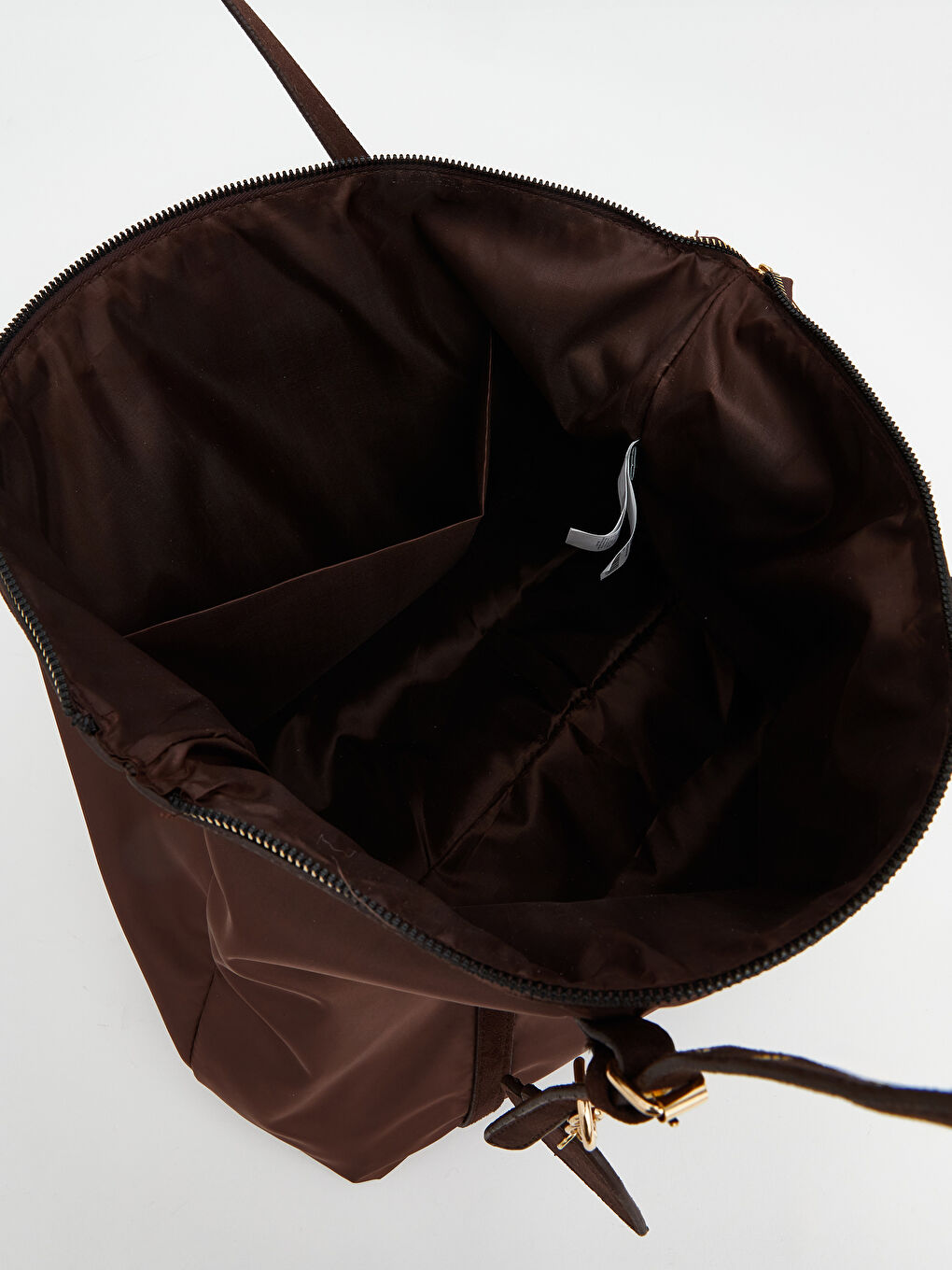 Kahverengi Fermuar Kapamalı Kadın Omuz Çantası-3