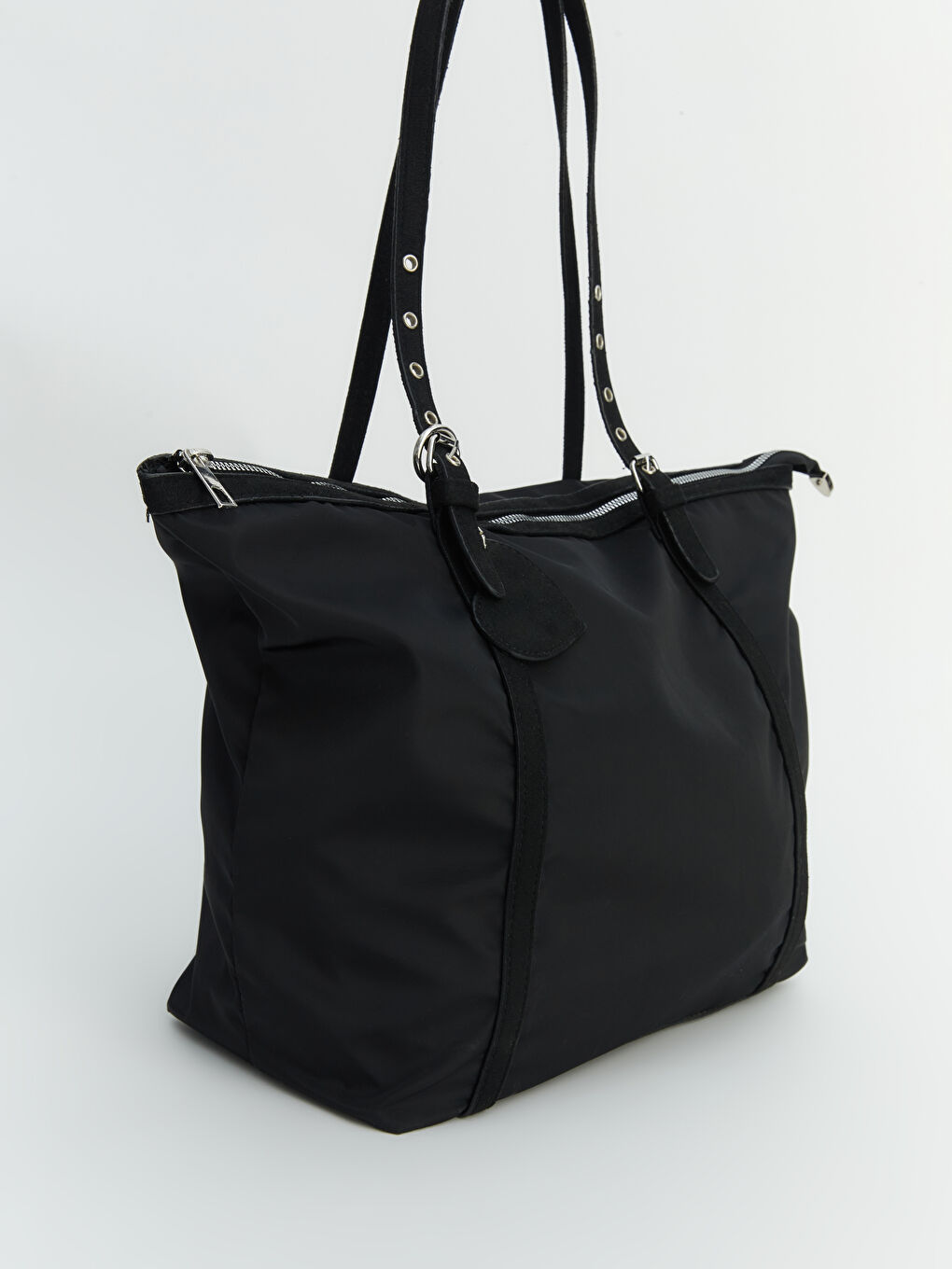 Siyah Fermuar Kapamalı Kadın Omuz Çantası-1