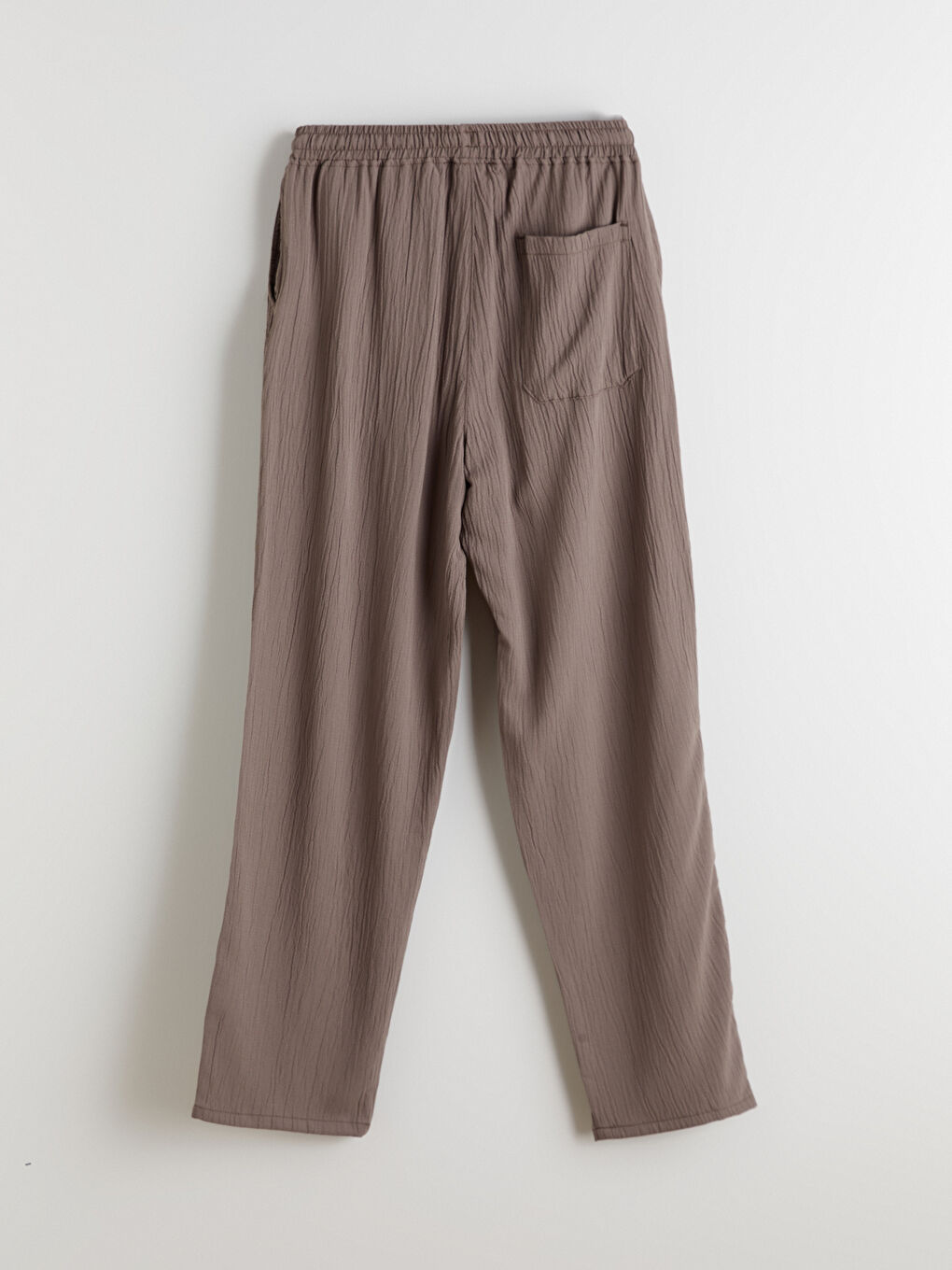 Bej Rahat Kalıp Dokulu Erkek Pantolon-5