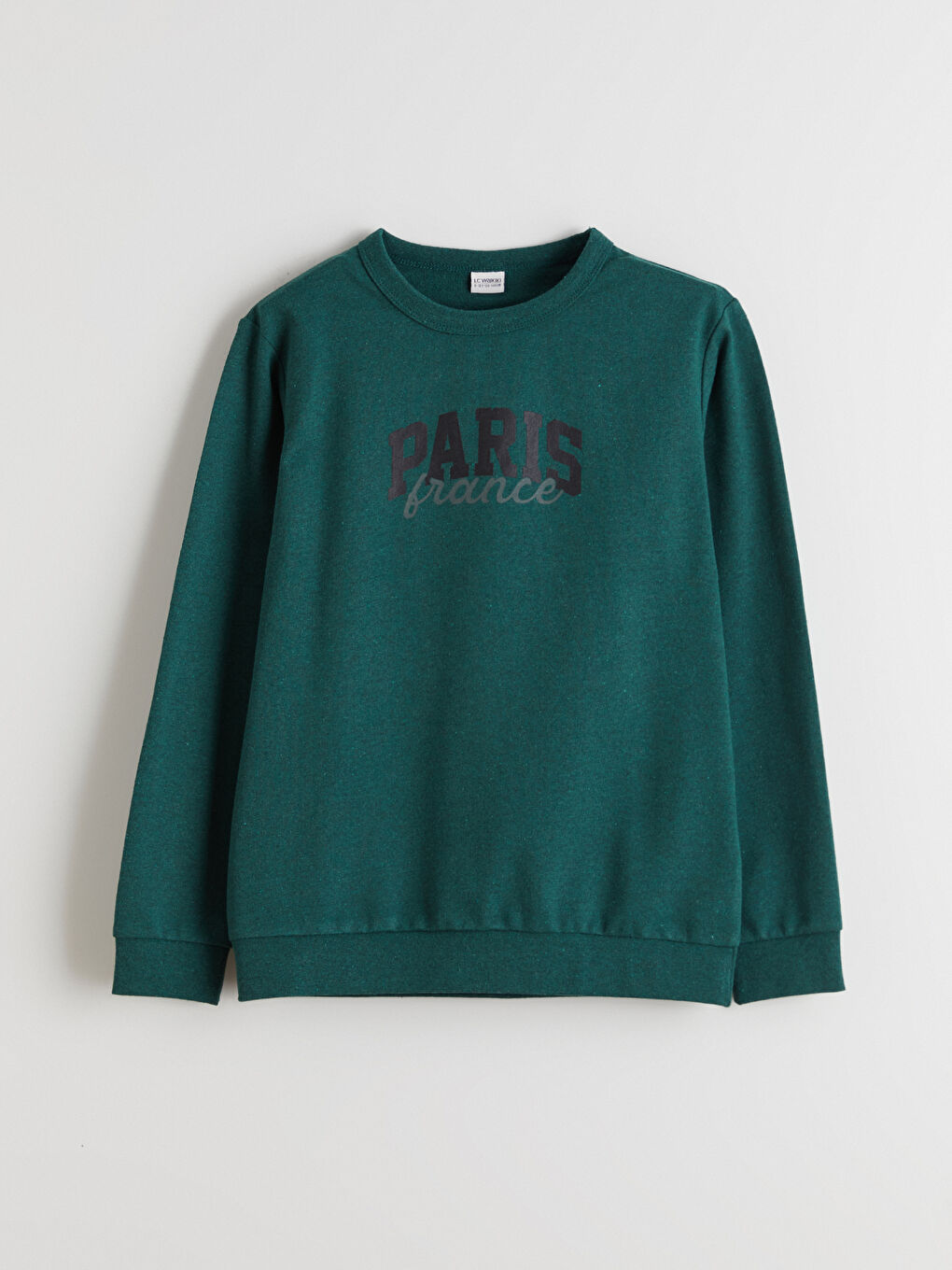 Yeşil Bisiklet Yaka Erkek Çocuk Sweatshirt-2