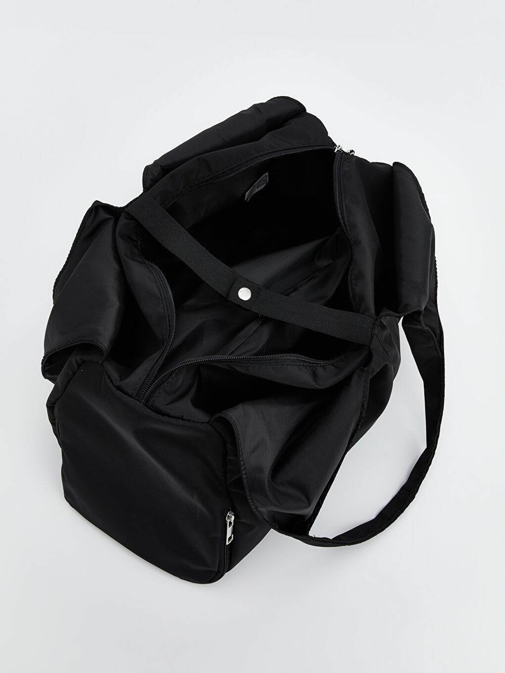 Siyah Çok Bölmeli Kadın Kol Çantası-4