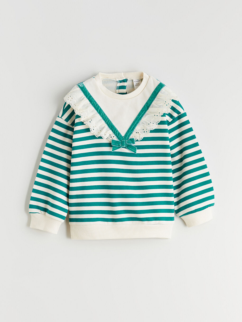 Yeşil Bisiklet Yaka Kız Çocuk Sweatshirt ve Tayt-1