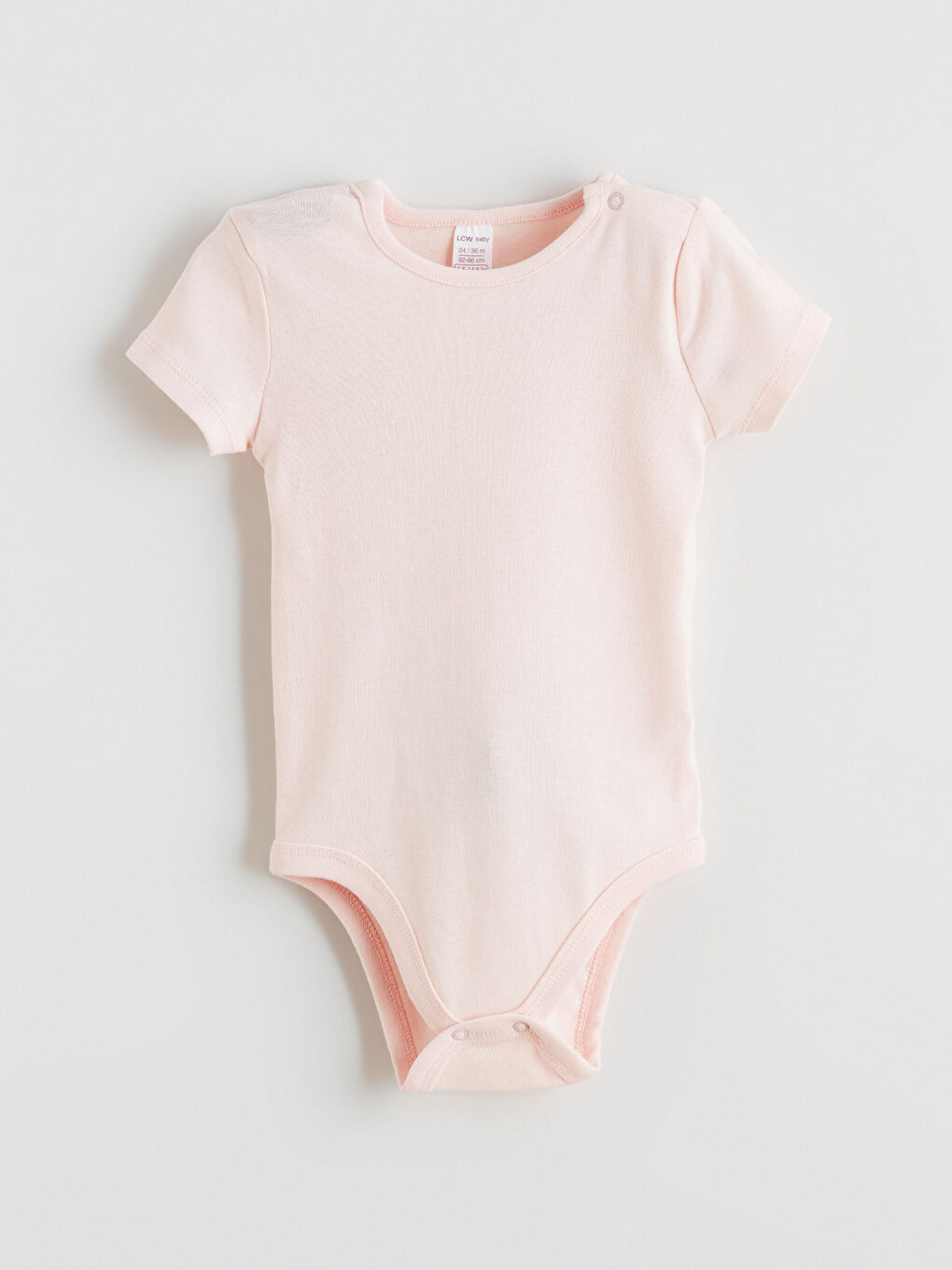 Ekru Bisiklet Yaka Kız Bebek Çıtçıtlı Body 2'li-1