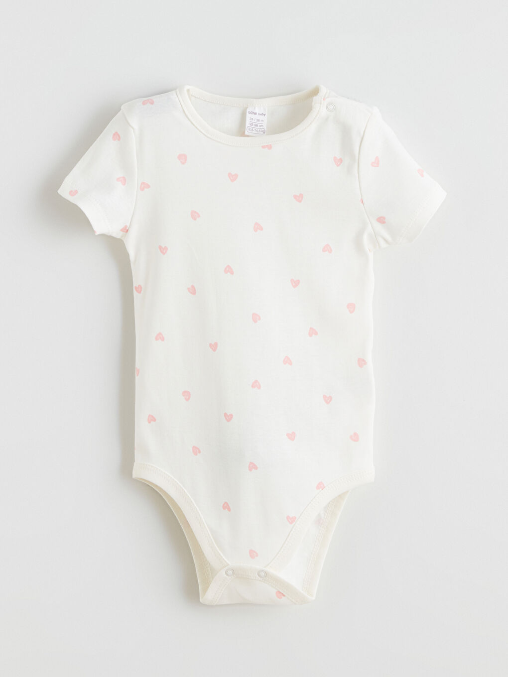 Ekru Bisiklet Yaka Kız Bebek Çıtçıtlı Body 2'li-4