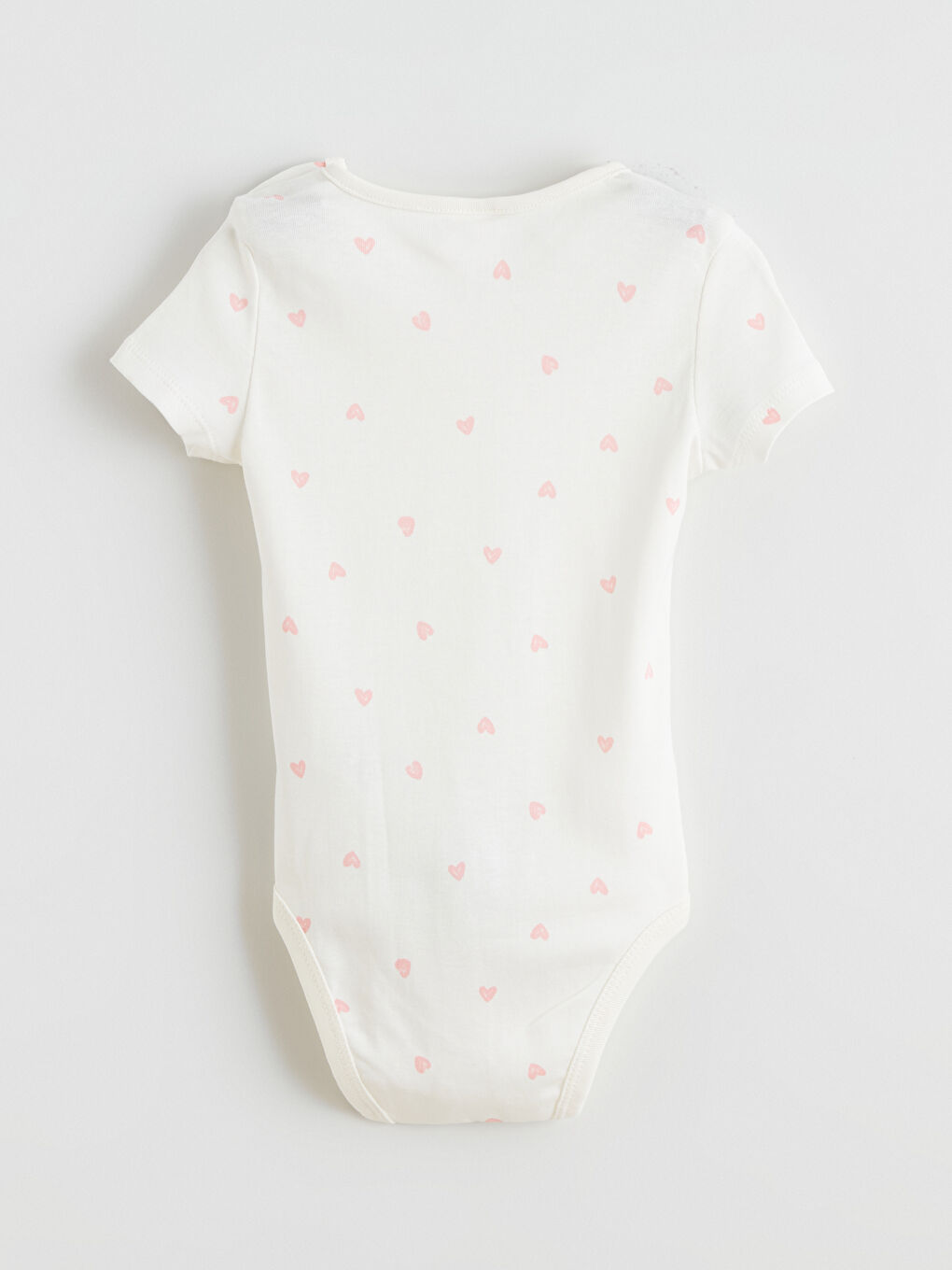 Ekru Bisiklet Yaka Kız Bebek Çıtçıtlı Body 2'li-6