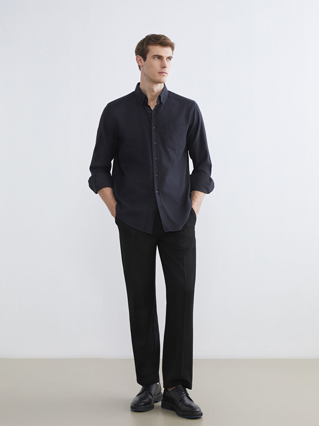 Regular Fit Long Sleeve Men's Lumberjack Shirt-1