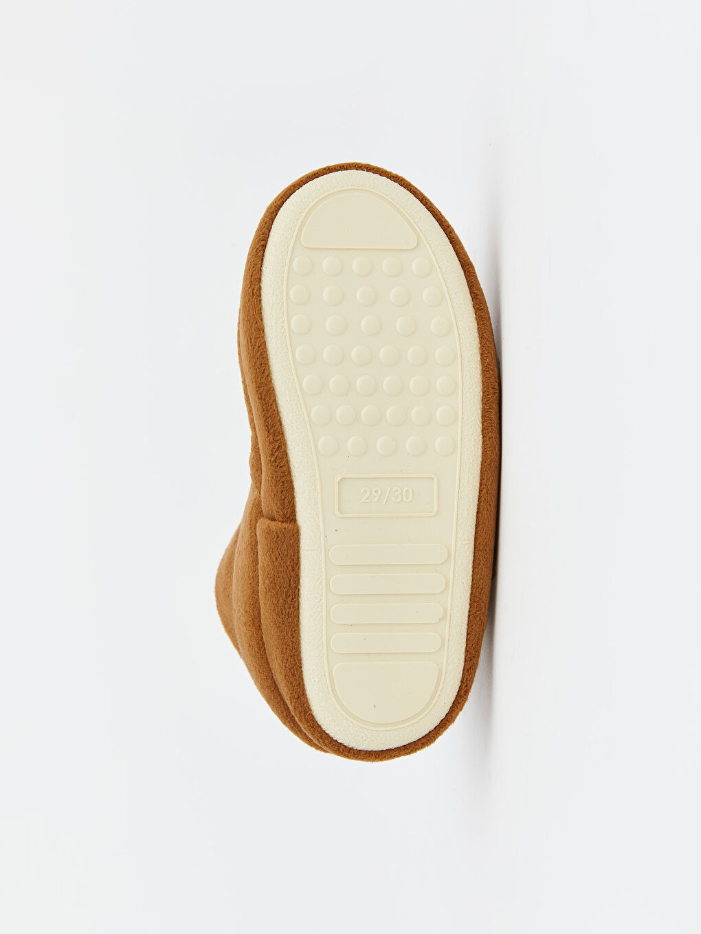 Kahverengi Süet Görünümlü Erkek Bebek Ev Botu Panduf-3